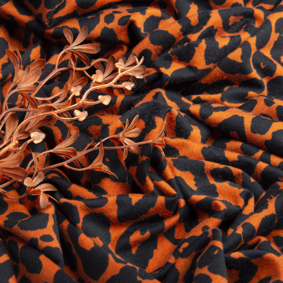 Тканина трикотаж Спорт трикотажне полотно для спортивного одягу V-1/1 леопард терракот, Анімалістичний, фото 3 Тканина трикотаж Спорт трикотажне полотно для спортивного одягу V-1/1 леопард терракот, Анімалістичний, фото 3