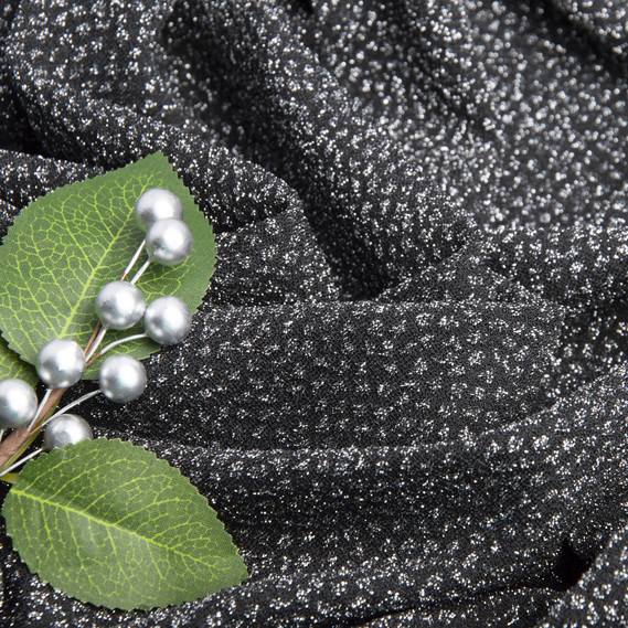 Gold Sparkle Knit Fabric срібло , фото 4