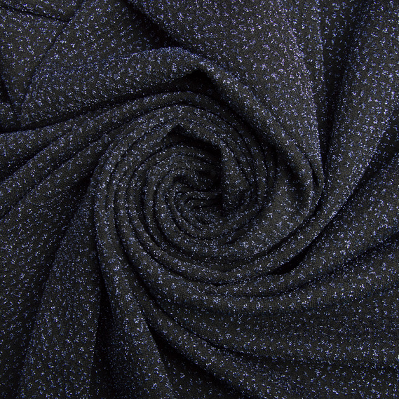 Ткань трикотаж Голди блеск синій, фото 1