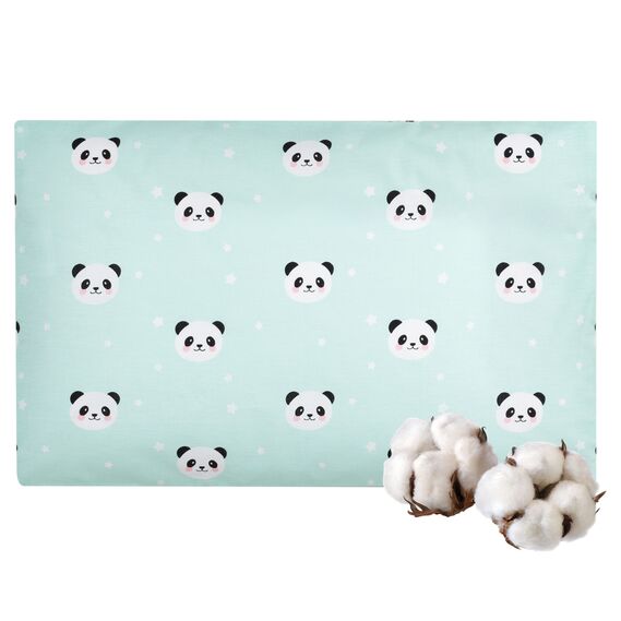 Pillowcase 40x60 cm cotton TM PAPAELLA ranforce панда м`ята, фото 1