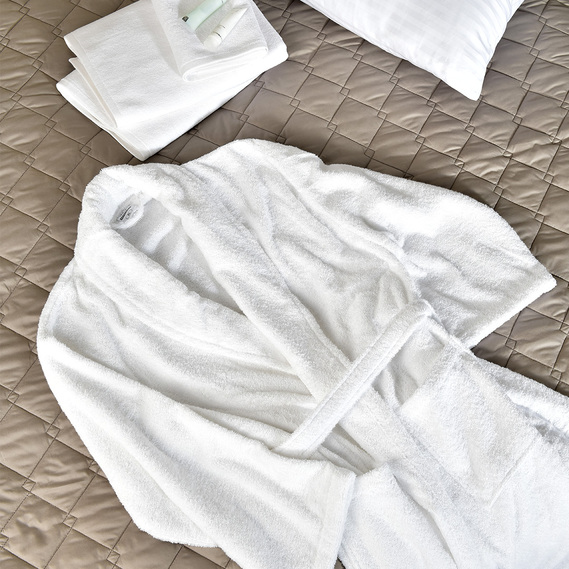 Халат махровый банный ТМ IDEIA XXXL 400 гр/м2 белый, фото 1