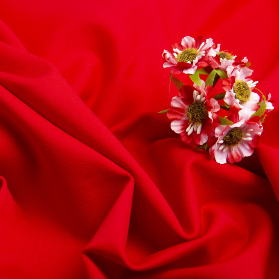 Тканина Трикотаж однотонний Прага щіл 620 гр/м2 червоний, фото 3