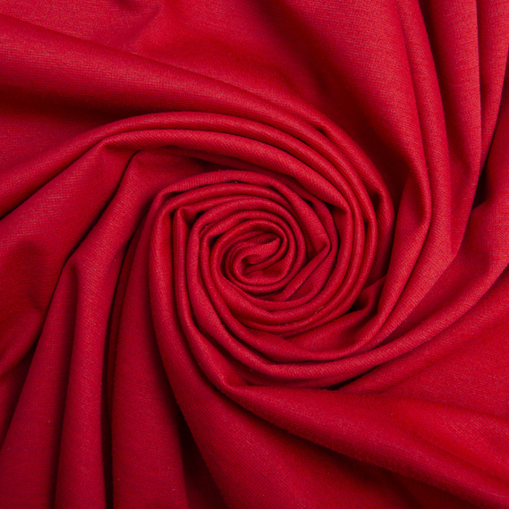 Тканина трикотаж Ізабель, 150 см, 190 гр/м2, трикотажна тканина червоний, фото 1
