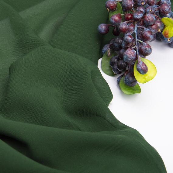 Ткань плательная шифон Sheila легкая полупрозрачная для платьев, блуз. аксессуаров папороть , фото 3 Ткань плательная шифон Sheila легкая полупрозрачная для платьев, блуз. аксессуаров папороть , фото 3