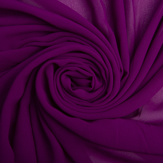 Тканина платтяна шифон Sheila легка напівпрозора для суконь, блузок, аксесуарів світлий фіолет, фото 1