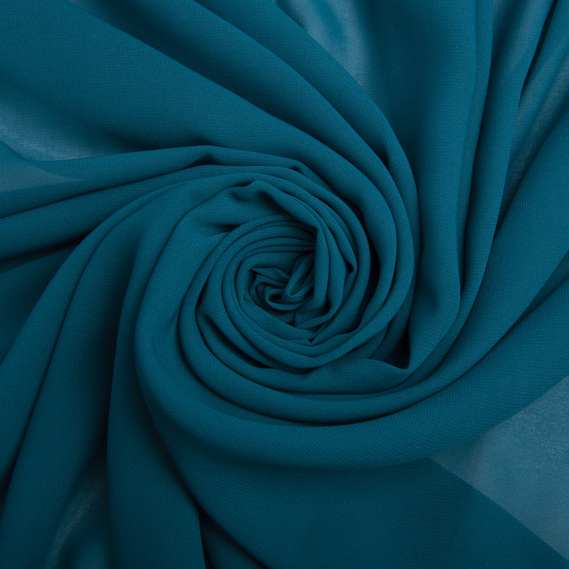 Ткань плательная шифон Sheila легкая полупрозрачная для платьев, блуз. аксессуаров мор бриз, фото 1 Ткань плательная шифон Sheila легкая полупрозрачная для платьев, блуз. аксессуаров мор бриз, фото 1