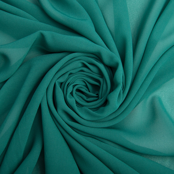 Dress fabric chiffon Sheila lightweight semi-transparent for dresses, blouses, accessories смарагд, фото 1