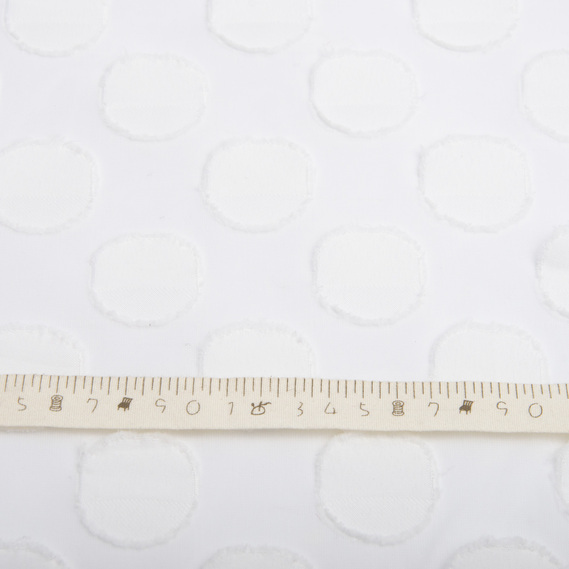 Ткань шифон жаккард Горох білий, фото 4 Ткань шифон жаккард Горох білий, фото 4