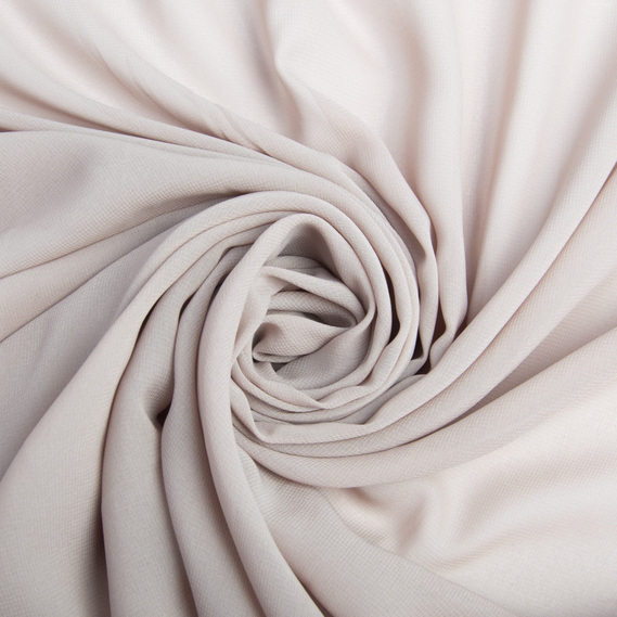 Dress fabric chiffon Sheila lightweight semi-transparent for dresses, blouses, accessories беж, фото 1