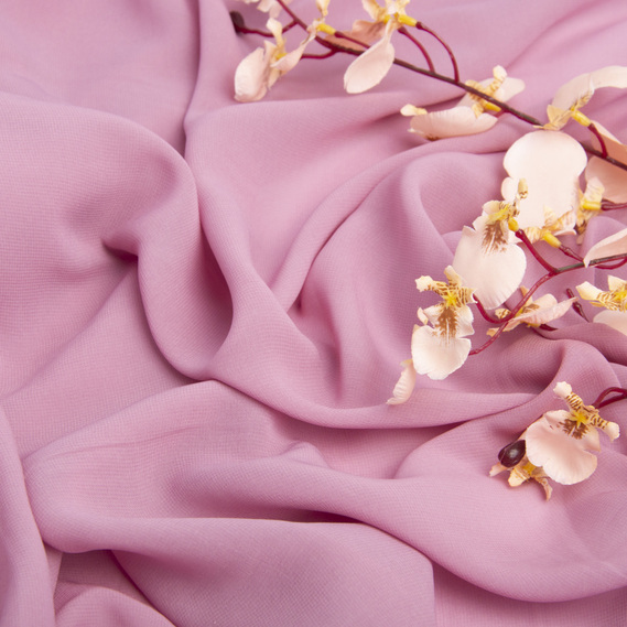 Ткань плательная шифон Sheila легкая полупрозрачная для платьев, блуз. аксессуаров фрез, фото 3 Ткань плательная шифон Sheila легкая полупрозрачная для платьев, блуз. аксессуаров фрез, фото 3