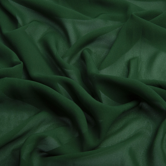 Ткань плательная шифон Sheila легкая полупрозрачная для платьев, блуз. аксессуаров малахіт, фото 2