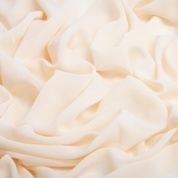 Тканина платтяна шифон Sheila легка напівпрозора для суконь, блузок, аксесуарів бісквіт, фото 2