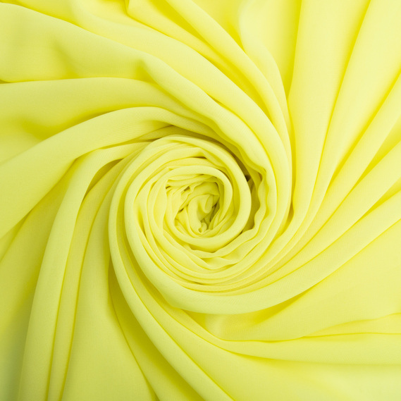 Тканина платтяна шифон Sheila легка напівпрозора для суконь, блузок, аксесуарів лайм, фото 1