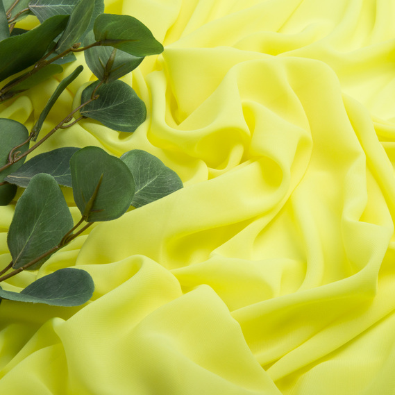 Тканина платтяна шифон Sheila легка напівпрозора для суконь, блузок, аксесуарів лайм, фото 3