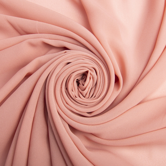 Тканина платтяна шифон Sheila легка напівпрозора для суконь, блузок, аксесуарів темна пудра, фото 1 Тканина платтяна шифон Sheila легка напівпрозора для суконь, блузок, аксесуарів темна пудра, фото 1