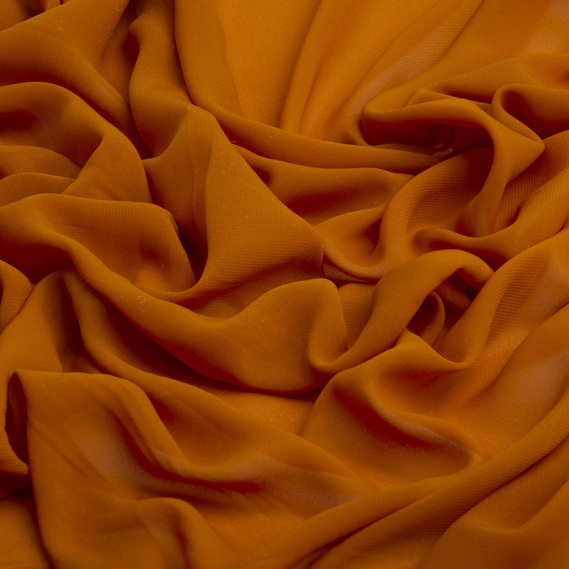 Dress fabric chiffon Sheila lightweight semi-transparent for dresses, blouses, accessories рудий, фото 2