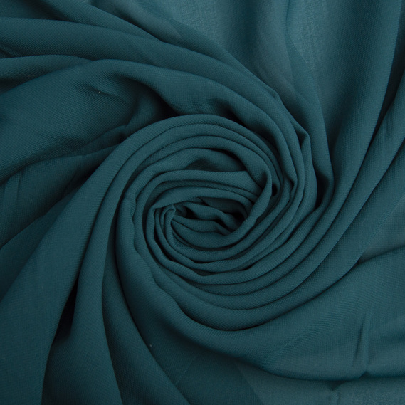 Ткань плательная шифон Sheila легкая полупрозрачная для платьев, блуз. аксессуаров зелено синій, фото 1 Ткань плательная шифон Sheila легкая полупрозрачная для платьев, блуз. аксессуаров зелено синій, фото 1