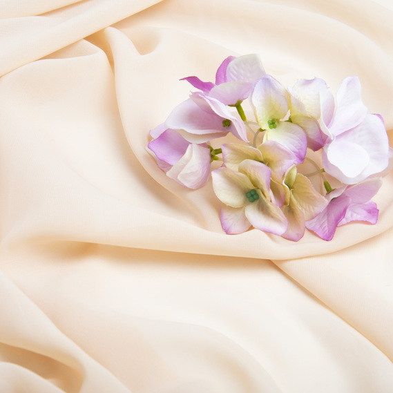 Dress fabric chiffon Sheila lightweight semi-transparent for dresses, blouses, accessories айворі, фото 3