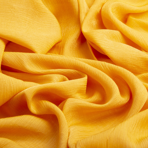 Тканина шифон блиск Сандрікс однотонна манго, фото 2