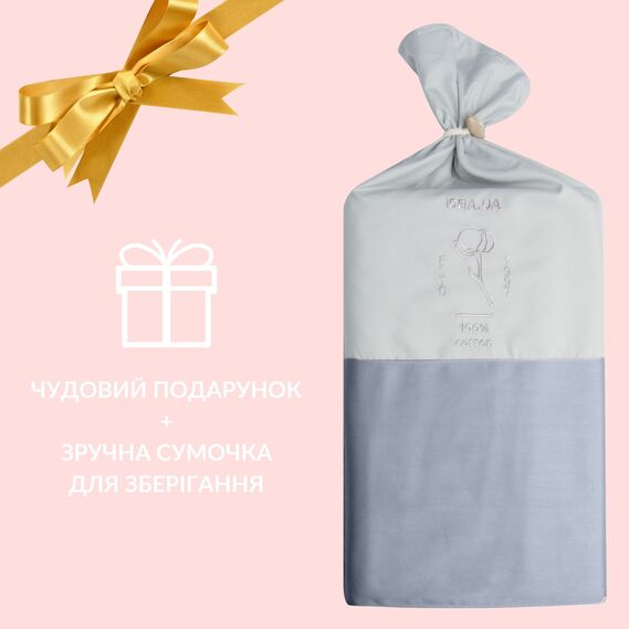 Duvetcase 200x220 cm Natural Cotton TM IDEIA Sateen графіт v-32, фото 5