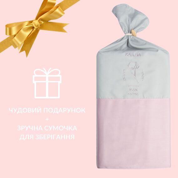 Простирадло 240x260 см сатин бавовна натуральна TM IDEIA в упаковці пудра v-30, фото 2