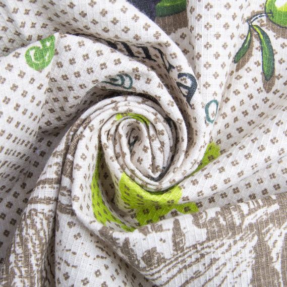 Ткань полотенечная вафельная Оливки, фото 1