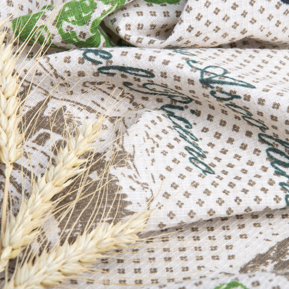 Ткань полотенечная вафельная Оливки, фото 4