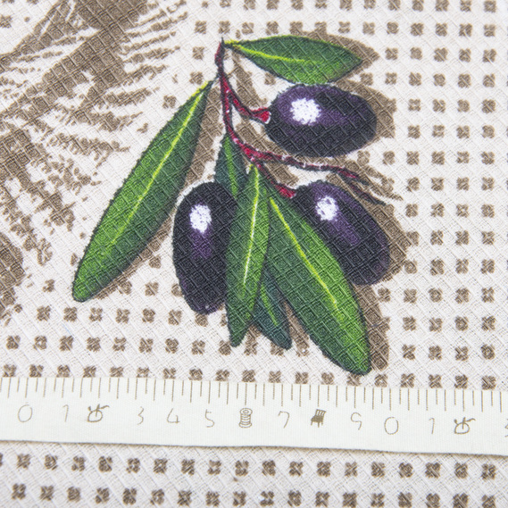 Ткань полотенечная вафельная Оливки, фото 5