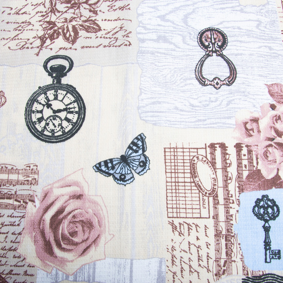 Тканина рушничкова вафельна Годинники, фото 3