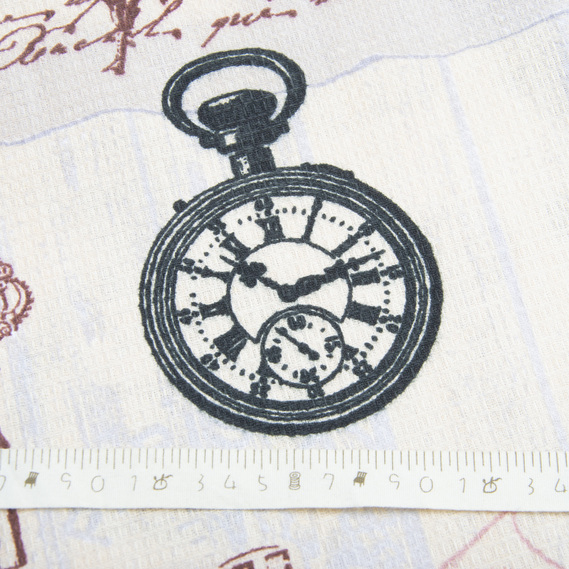 Тканина рушничкова вафельна Годинники, фото 5