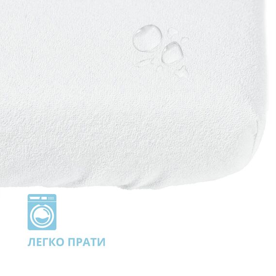 Наматрасник детский 2 шт водоотталкивающий PAPAELLA 60х120х15 см в кроватку натяжной с бортом, защитный непромокаемый, фото 5