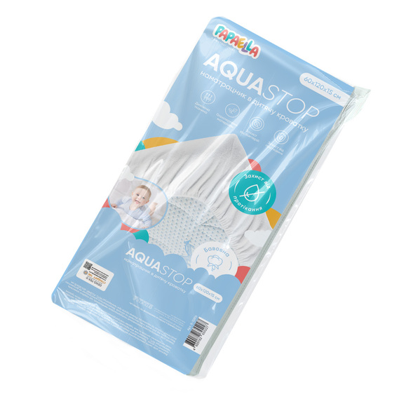 Наматрацник 2 шт водонепроникний PAPAELLA 60х120х15 см дитячий у ліжечко з бортом та резинками по кутках, непромокальний захисний, фото 11