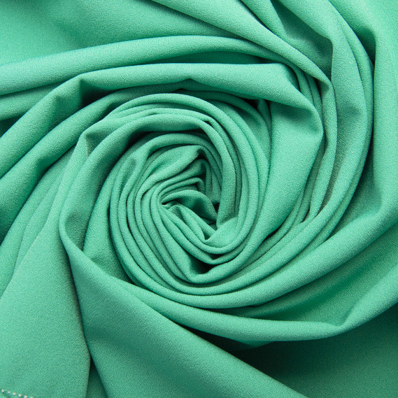 Тканина шифон Мосс креп, 145 см, 145 гр/м2 V-9 т/бірюза, фото 1