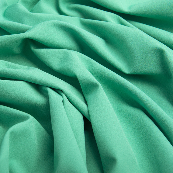 Тканина шифон Мосс креп, 145 см, 145 гр/м2 V-9 т/бірюза, фото 2