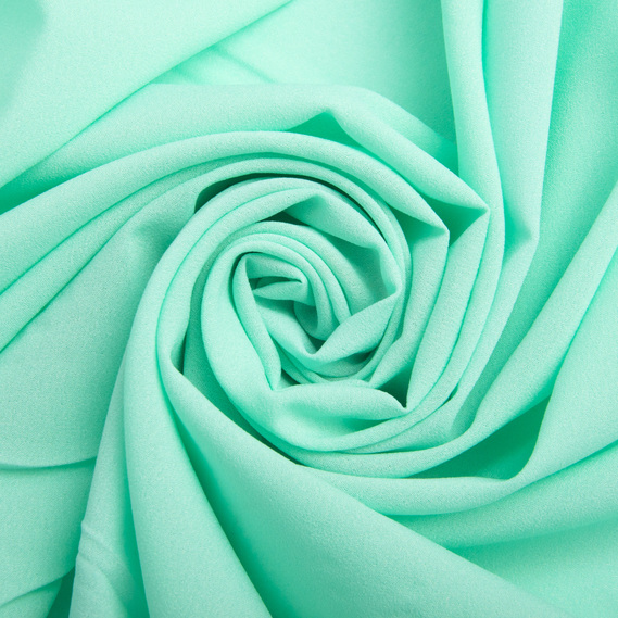 The fabric is chiffon with a moss crepe texture бірюза, фото 1