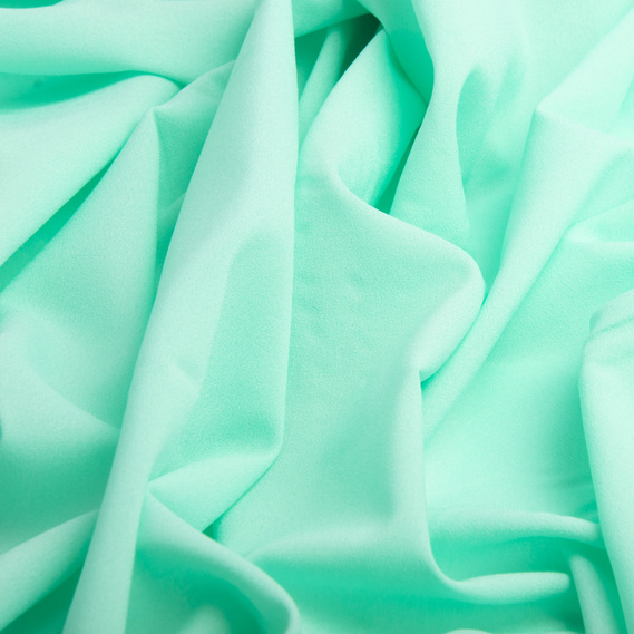 The fabric is chiffon with a moss crepe texture бірюза, фото 2