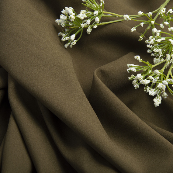 Ткань шифон Мосс креп, 145 см, 145 гр/м2 хакі, фото 3