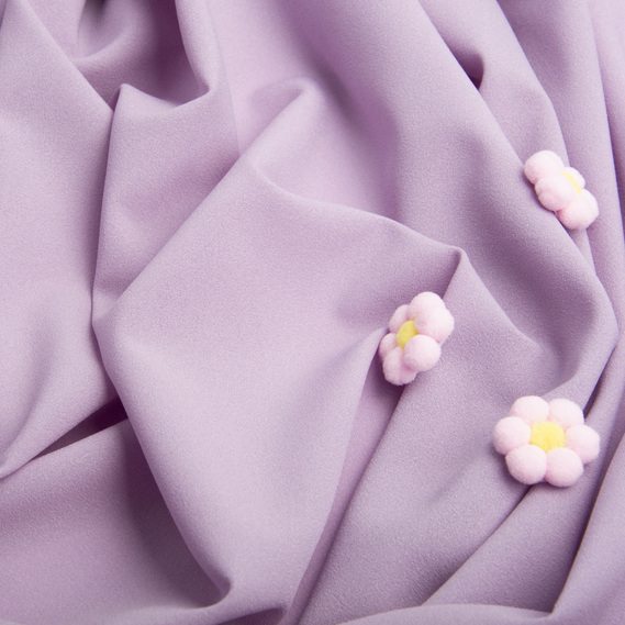 Ткань шифон Мосс креп, 145 см, 145 гр/м2 світлий бузок, фото 3 Ткань шифон Мосс креп, 145 см, 145 гр/м2 світлий бузок, фото 3