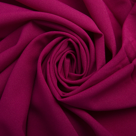 The fabric is chiffon with a moss crepe texture темно рожевий, фото 1