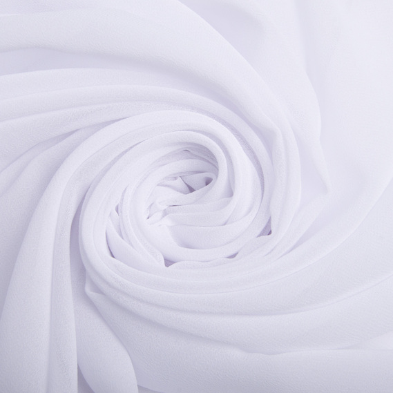 Ткань плательная шифон Рандеву 87 г/м2 біла, фото 1 Ткань плательная шифон Рандеву 87 г/м2 біла, фото 1