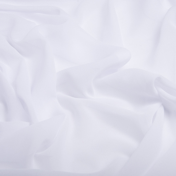 Ткань плательная шифон Рандеву 87 г/м2 біла, фото 2 Ткань плательная шифон Рандеву 87 г/м2 біла, фото 2