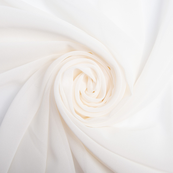 Ткань плательная шифон Рандеву 87 г/м2 молоко, фото 1 Ткань плательная шифон Рандеву 87 г/м2 молоко, фото 1