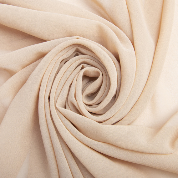 The fabric is dress chiffon, Rendezvous, 87 g/m² беж, фото 1 The fabric is dress chiffon, Rendezvous, 87 g/m² беж, фото 1