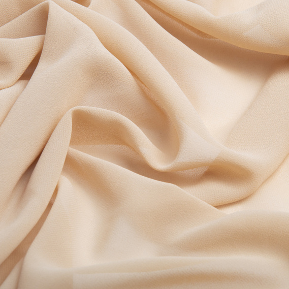 The fabric is dress chiffon, Rendezvous, 87 g/m² беж, фото 2 The fabric is dress chiffon, Rendezvous, 87 g/m² беж, фото 2