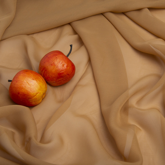 The fabric is chiffon with a multi-pattern design охра, фото 3 The fabric is chiffon with a multi-pattern design охра, фото 3