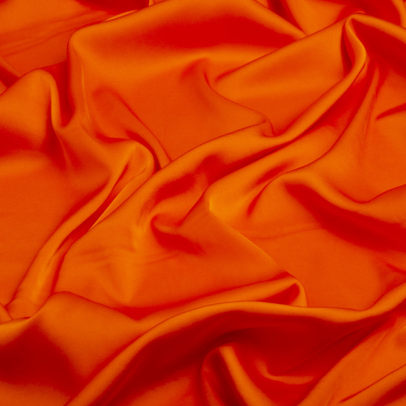 Тканина шовк сатин Armani 145 см 98 гр/м2, блискуча тканина для вечірніх суконь, блуз атласна, шовкова V-1500 помаранч, фото 2 Тканина шовк сатин Armani 145 см 98 гр/м2, блискуча тканина для вечірніх суконь, блуз атласна, шовкова V-1500 помаранч, фото 2