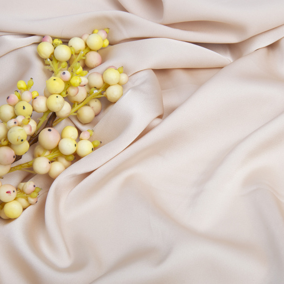 Armani Silk Satin Fabric V-1236 айворі, фото 3