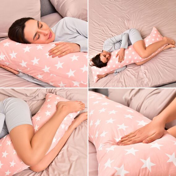 Наволочка для подушки S-Form IDEIA 40х130 см з блискавкою бязь бавовна натуральна пудра, фото 3