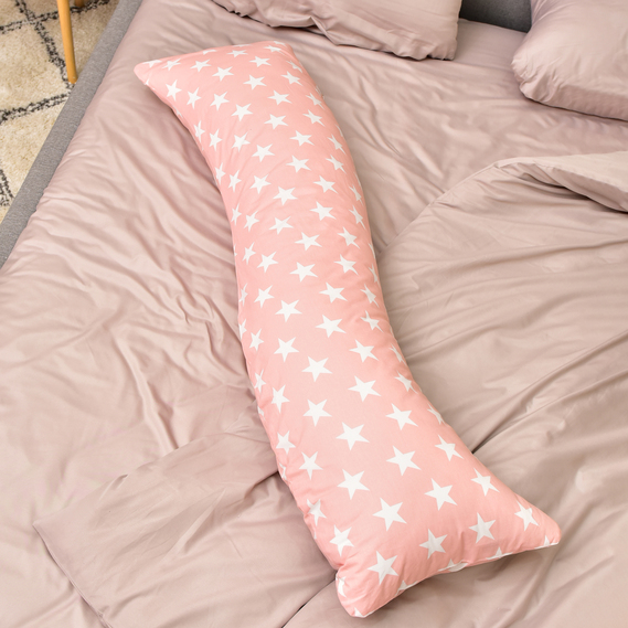 Наволочка для подушки S-Form IDEIA 40х130 см з блискавкою бязь бавовна натуральна пудра, фото 8