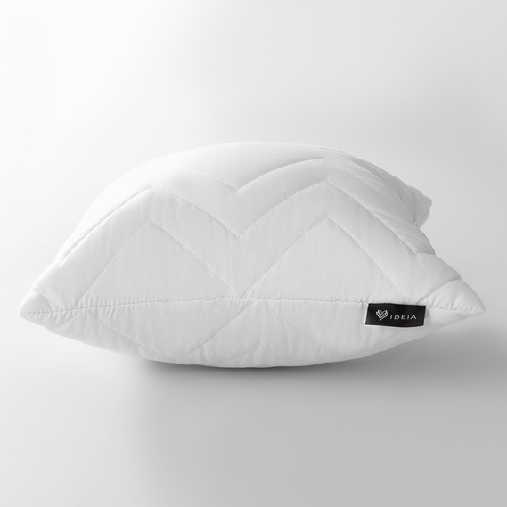 Подушка NORDIC COMFORT IDEIA 50х50 см чехол стеганный антиаллергенное волокно біла, фото 4